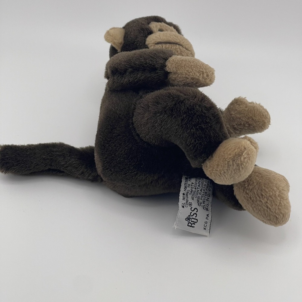 Russ Berrie Luv Pets Joy Brown Monkey Miniature Stuffed Animal Plush 7 in - Picture 6 of 9
